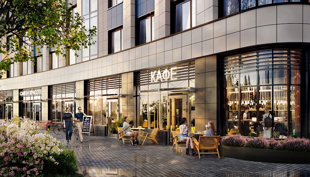 Магазины и кафе прямо в доме